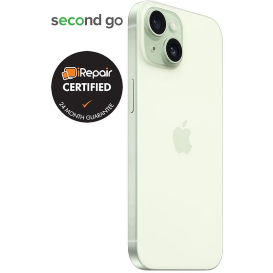 Μεταχειρισμένο Apple iPhone 15 128GB Green second go Certified by iRepair image 2