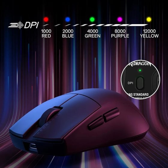 Redragon K1NG M916 STD Gaming Ασύρματο Ποντίκι Μαύρο image 3