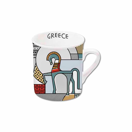 Κούπα Ancient Greece Άλογο Πορσελάνη 140 ml - Πολύχρωμο image 0
