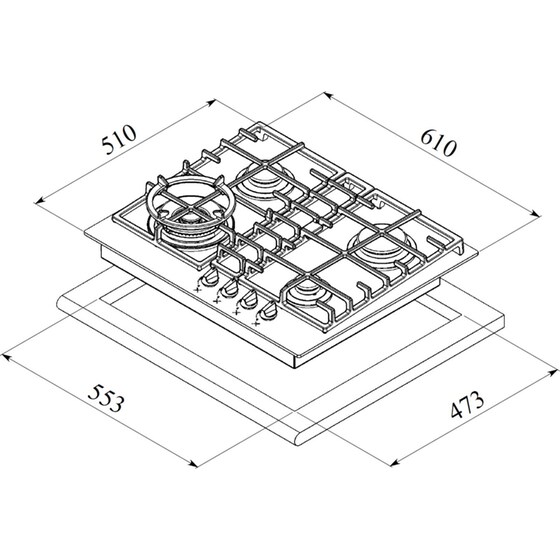 BERTAZZONI P603I30NV 52 cm Μαύρο Εστία Επαγωγική Αυτόνομη image 3