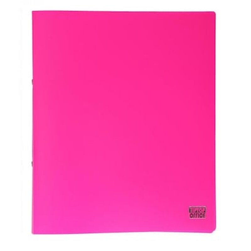 Tiptop Ντοσιε Pp Με 2 Κρικους Α4 2,5cm Neon Ροζ