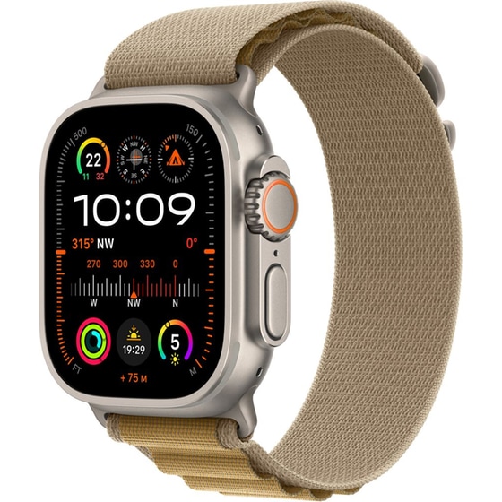 Apple Watch Ultra 2 GPS + Cellular 49mm Natural Titanium Case with Tan Alpine Loop - Medium image 0