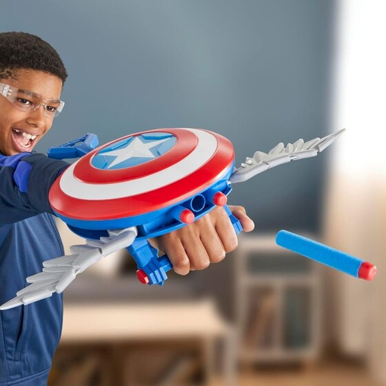 Nerf Εκτοξευτής Marvel Studios Captain America Brave New World: Skyshot Blaster (F9302) image 8