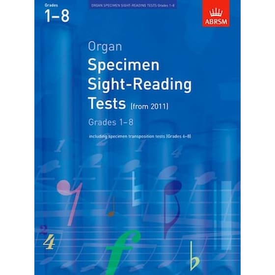 Abrsm Organ Specimen Sight Reading Tests  Grades 1-8 Βιβλίο Για Organ image 0