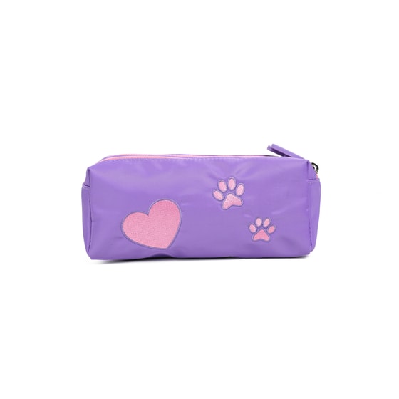 Κασετίνα Διπλή Lycsac Βαρελάκι Cat Μωβ image 0