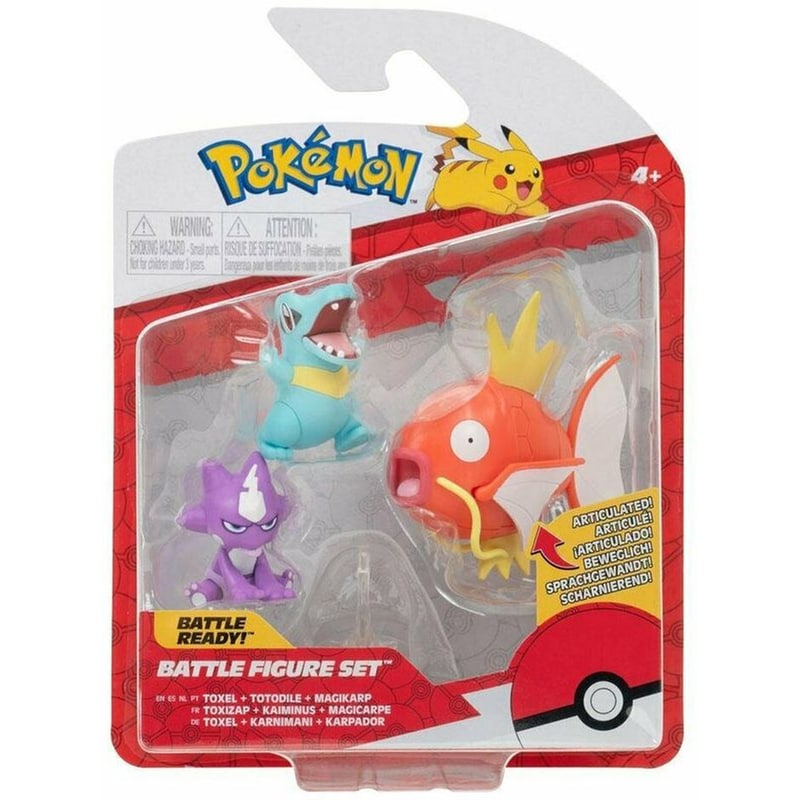 JAZWARES Φιγούρα Jazwares Pokemon Toxel - Totodile - Magikarp