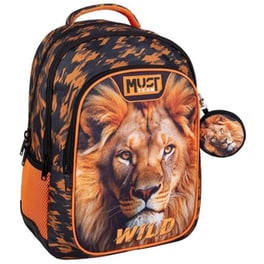 Τσάντα Πλάτης Δημοτικού Must Team Wild African Lion