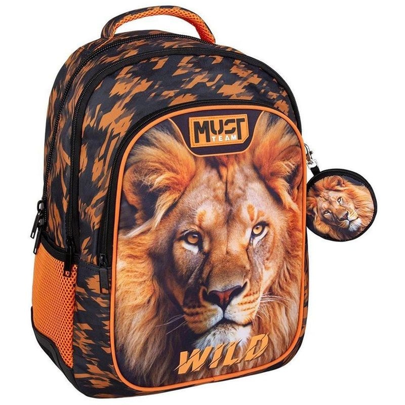 Τσάντα Πλάτης Δημοτικού Must Team Wild African Lion