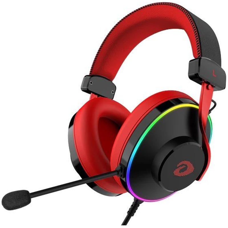 DAREU Dareu EH745 Gaming Ενσύρματα Ακουστικά 3.5mm/USB με RGB Φωτισμό Κόκκινα