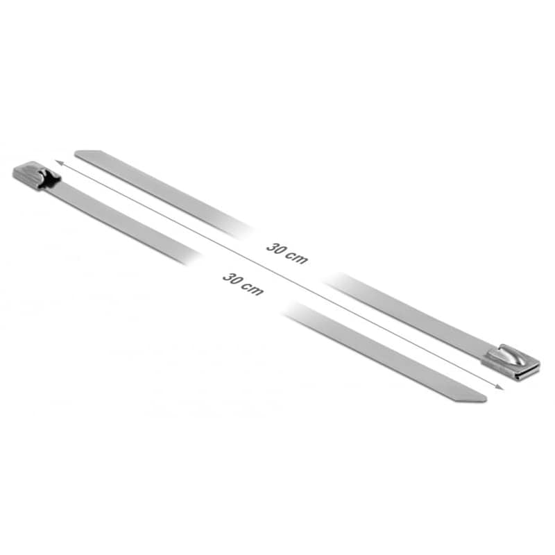 Delock Μεταλλικός Σφιγκτήρας Καλωδίων 18772, 300x7.9mm, 10τμχ