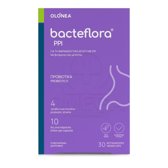 Προβιοτικό OLONEA Bacteflora Ppi - 30 Κάψουλες image 0