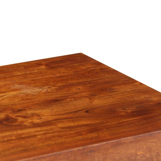 Γραφείο Μελέτης VidaXL από Μασίφ Ξύλο 110x50cm - Καφέ/Ασημί image 3