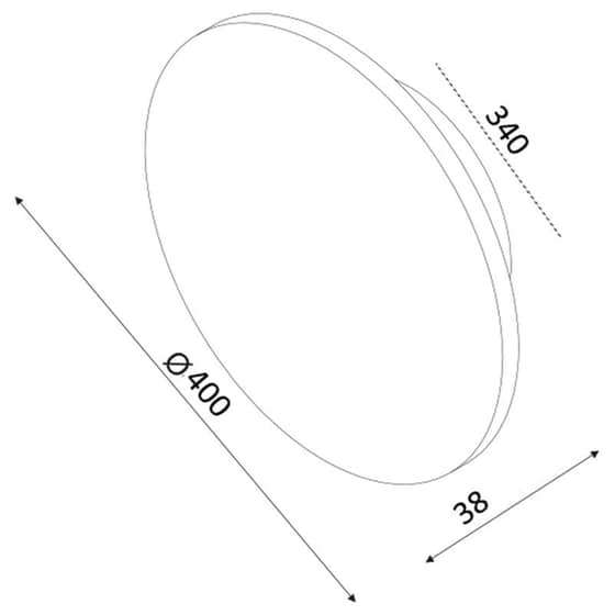 Απλίκα Τοίχου Led Aca Eclipse Zm1724ledwg Ξύλινη 40x3.8x40 cm - Μπρονζέ image 1