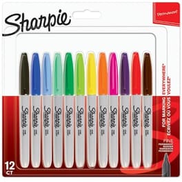 Μαρκαδόροι Sharpie Fine Permanent 1mm 12τχμ 2065404