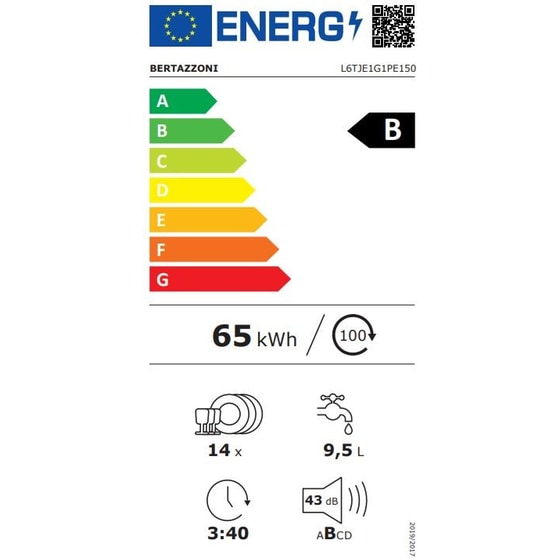 BERTAZZONI DW60S3IBPSS για 14 Σερβίτσια Πλήρως Εντοιχιζόμενο Πλυντήριο Πιάτων image 3