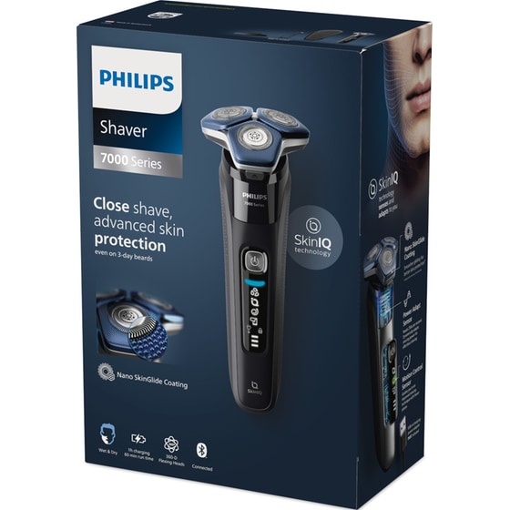 Ξυριστική Μηχανή PHILIPS S7886/35 SERIES 7000 για Υγρό και Στεγνό Ξύρισμα με Βάση & Θήκη Μαύρο image 1