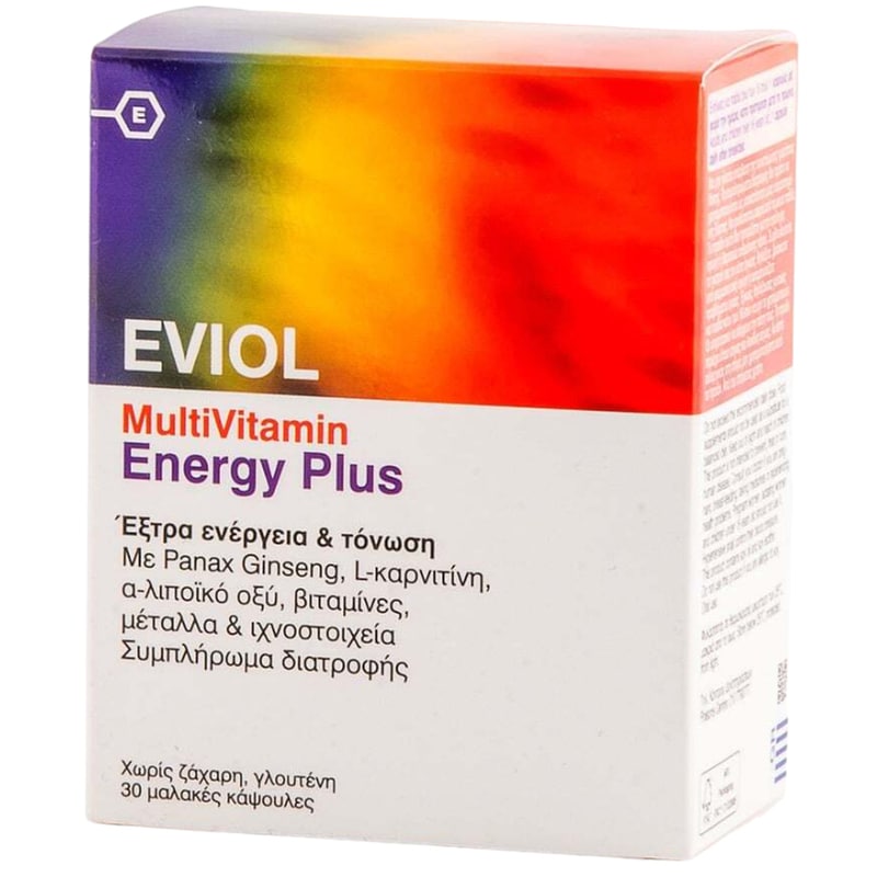 Eviol Multivitamin Energy Plus - 30 κάψουλες