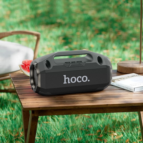 Party Speaker Hoco HA3 Drum 2x10W με Ενσύρματο Μικρόφωνο - Μαύρο image 7