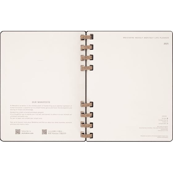 Ημερολόγιο Life Planner Moleskine 2025 12M Xlarge Hard Black image 3