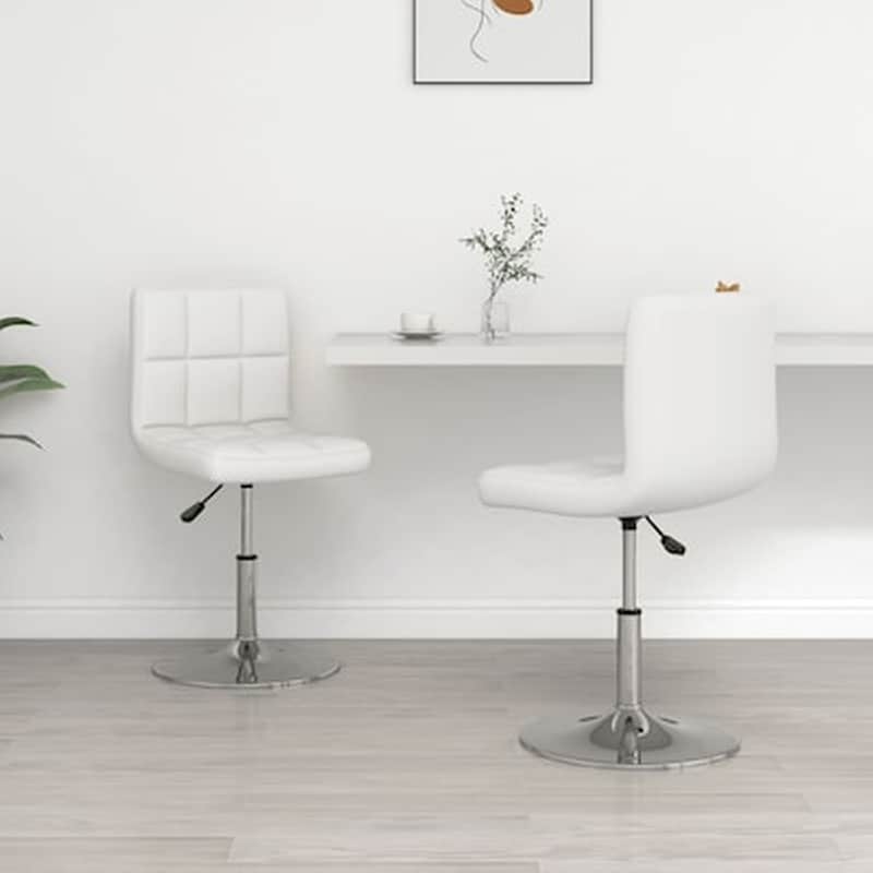 Vidaxl Καρέκλες Τραπεζαρίας 2 Τεμ. Λευκές Από Συνθετικό Δέρμα