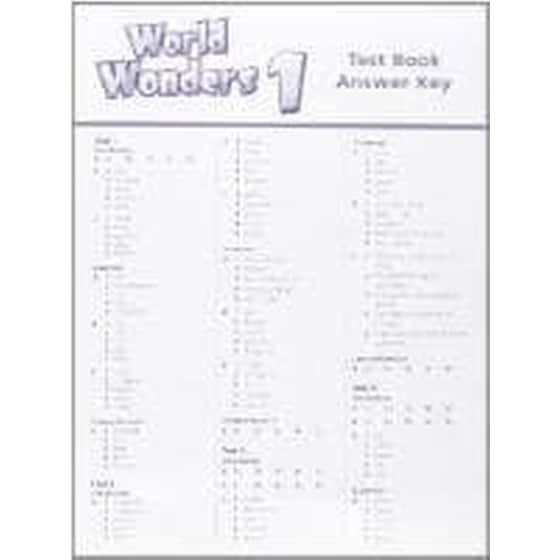 World Wonders 1 Test Answer Key image 0