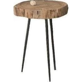 Τραπεζάκι Σαλονιού Woodwell από Ξύλο Ακακίας 35x34x54cm - Καφέ