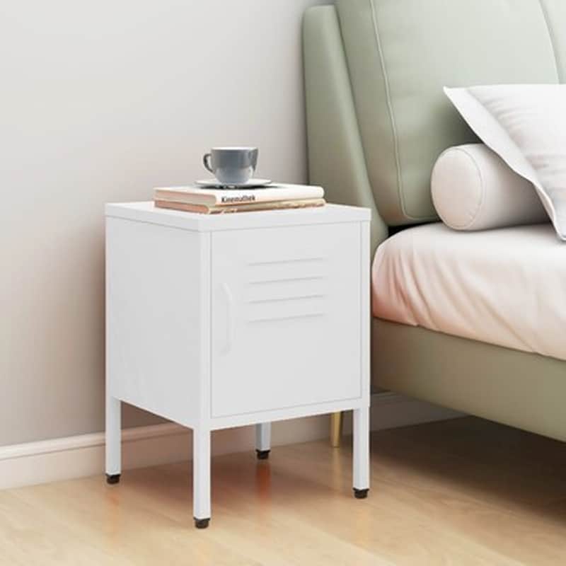 Κομοδίνο Vidaxl Μεταλλικό 35x35x51 cm - Λευκό