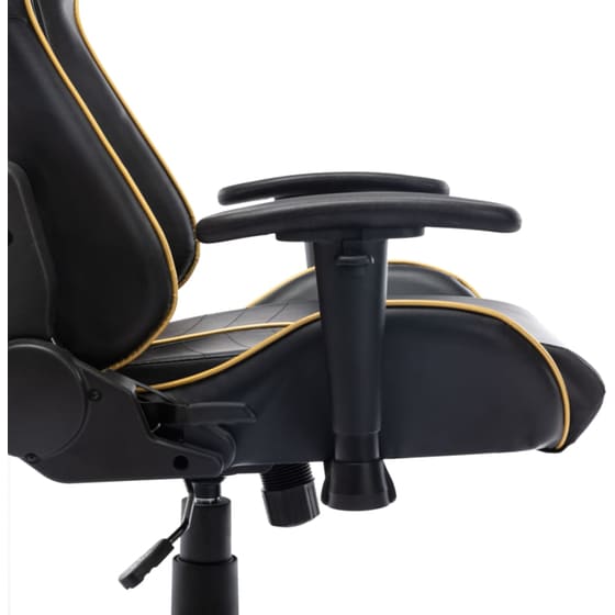 Καρέκλα Gaming VidaXL από Τεχνητό Δέρμα - Μαύρη/Χρυσή image 5