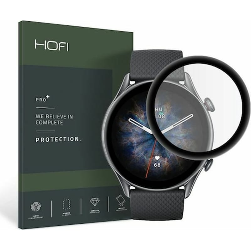 HOFI Προστασία Οθόνης Hofi Hybrid Pro+ Full Face Tempered Glass για Amazfit GTR 3 Pro
