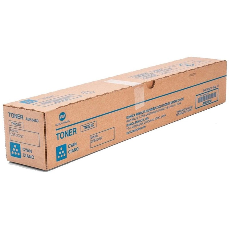 KONICA MINOLTA Konica Minolta Bizhub C227/287 Toner Cyan (a8k3450) (mintn221c)