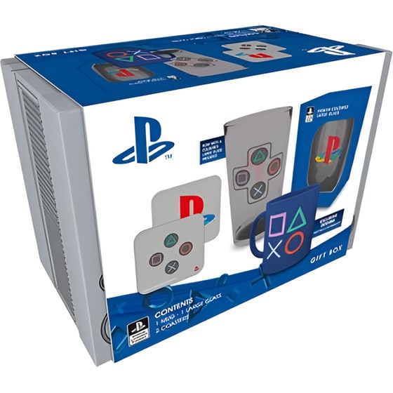 Σετ Κούπα με Ποτήρι & 2 Σουβέρ GB Eye Playstation Classic 2019 - Πολύχρωμο image 1