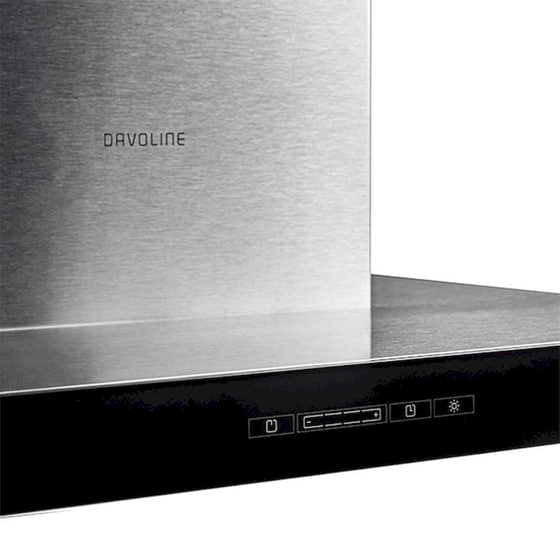 DAVOLINE TATE 090 IX-BL 90 cm Μαύρο/Inox Απορροφητήρας Καμινάδα - Τζάκι image 1