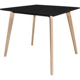 Τραπεζι Woodwell από Mdf 80x80x75 cm - Μαυρο/Φυσικό Χρώμα