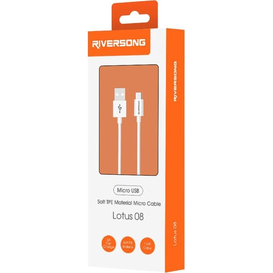 Καλώδιο Rirversong USB σε Micro USB 1.2m - Λευκό image 3