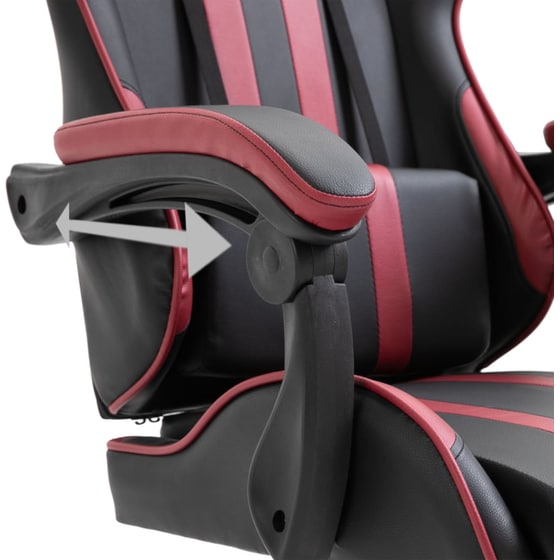 Καρέκλα Gaming VidaXL από Τεχνητό Δέρμα - Μαύρη/Μπορντό image 5