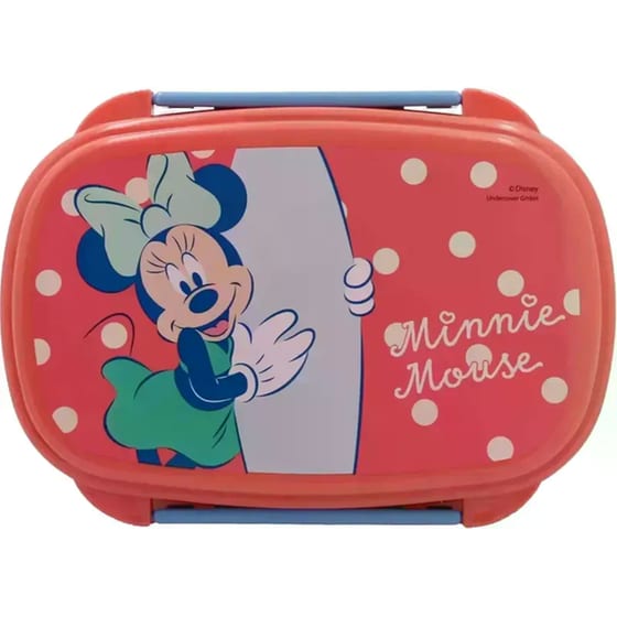 Σετ Φαγητοδοχείο Gim Με Κουτάλι & Πιρούνι Minnie Κόκκινο image 1