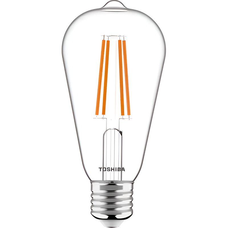 Λάμπα LED Toshiba Filament ST64 E27 4.5W 2700K - Θερμό Λευκό