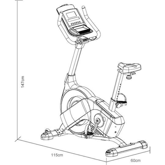 Όρθιο Ποδήλατο PEGASUS B9 Μαγνητικό Με Ροδάκια Μαύρο image 2