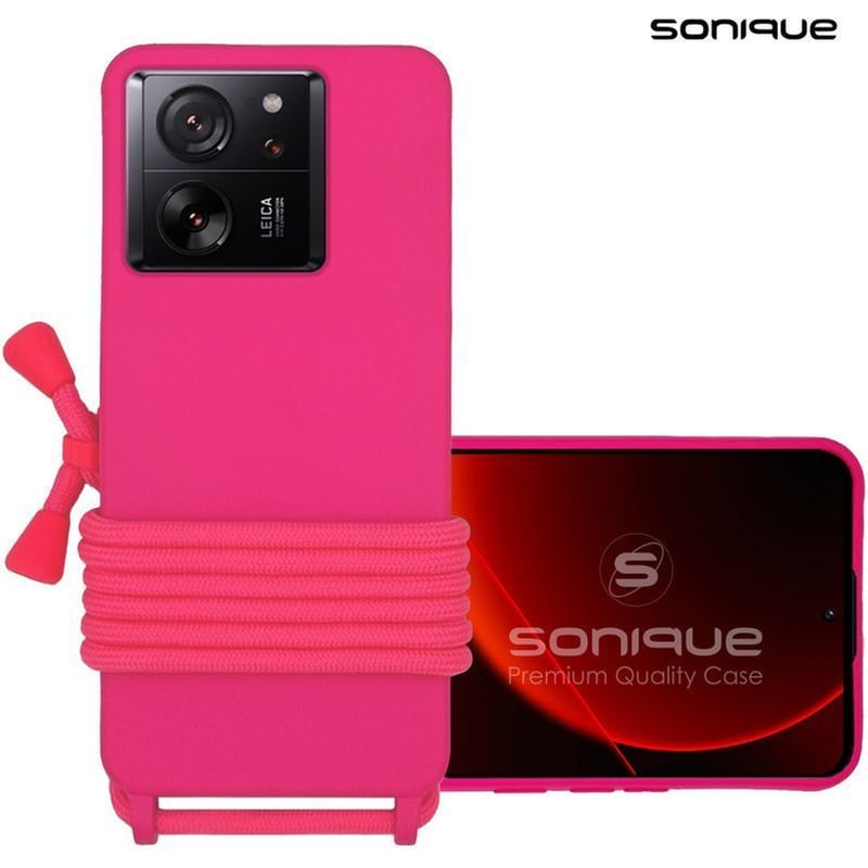 SONIQUE Θήκη Xiaomi Xiaomi 13T 5G/ Xiaomi 13T Pro 5G - Sonique Carryhang Σιλικόνης Με Κορδόνι Φουξ - Φουξ