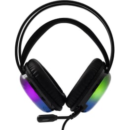 White Shark Peacock Gaming Ενσύρματα Ακουστικά 3.5mm/USB με RGB Φωτισμό - Μαύρα