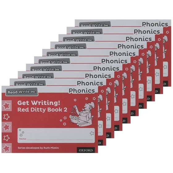Read Write Inc. Phonics: Get Writing! Red Ditty Book 2 Pack of 10 image 0
