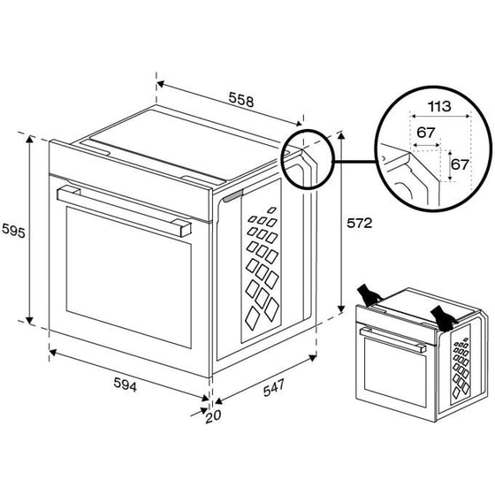 BEKO BBIM12300XDSE 72 Lt Inox Εντοιχιζόμενος Φούρνος Άνω Πάγκου image 7