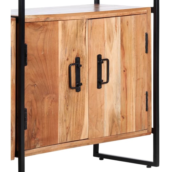 Βιβλιοθήκη VidaXL Μεταλλική με 2 Πόρτες 124x180 cm - Καφέ image 6