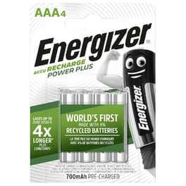 Επαναφορτιζόμενες Μπαταρίες Energizer AAA NiMH 700mAh 1.2 V 4 τεμάχια