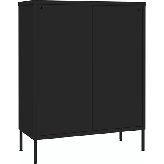 Συρταριέρα Γραφείου VidaXL από Ατσάλι 80x35x101.5 cm - Μαύρο image 4