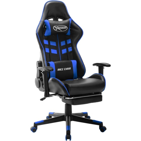 Καρέκλα Gaming VidaXL από Τεχνητό Δέρμα - Μαύρη/Μπλε image 0