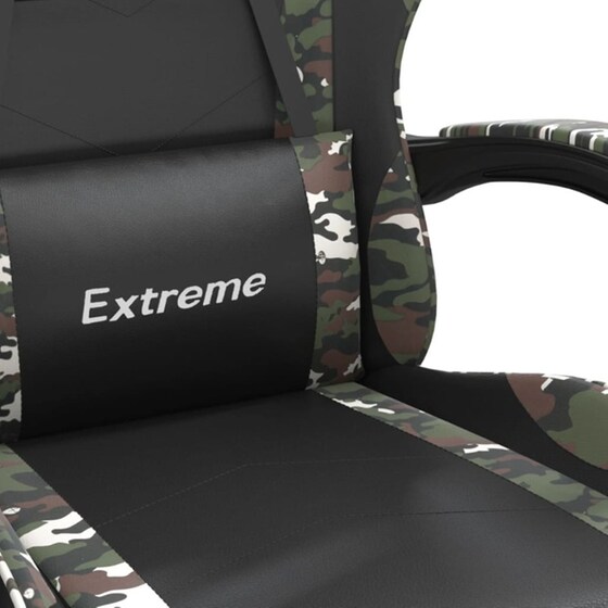 Καρέκλα Gaming VIDAXL 3143877 με Υποπόδιο από Τεχνητό Δέρμα - Μαύρο image 9