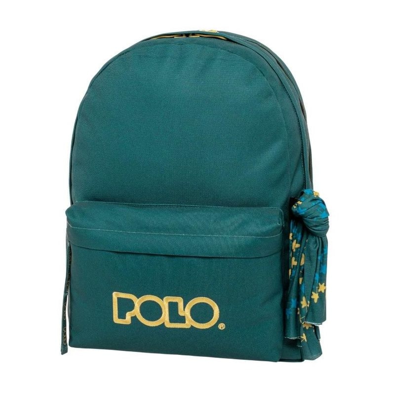 Τσάντα Polo Πλάτης Original Double Scarf Πετρόλ-Κίτρινο