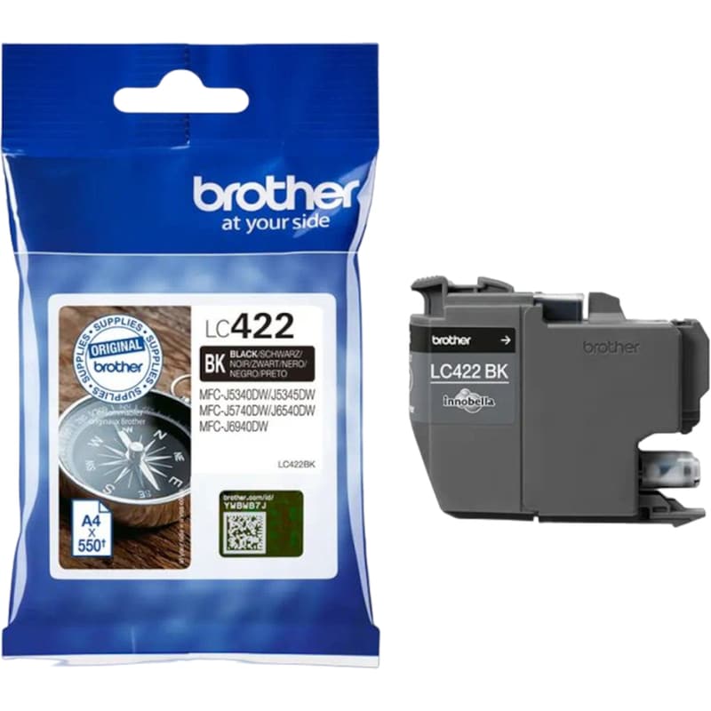 BROTHER Brother LC422BK Μαύρο Μελάνι Εκτυπωτή