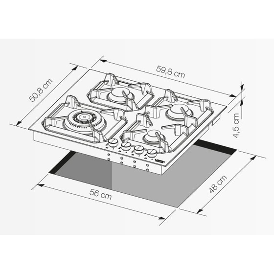 LOFRA HRBI6G0CHROME 60 cm Μπεζ Εστία Αερίου Αυτόνομη image 1